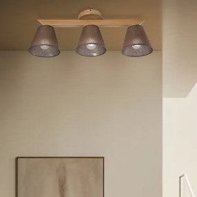 Brilagi - LED  Felületre szerelhető csillár  ANTHONY 3xE14/40W/230V tölgy/barna