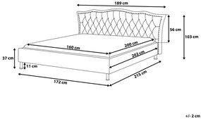 Franciaágy 160 cm MATH (ágyráccsal) (fekete). 1007352
