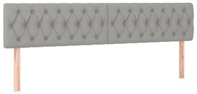 világosszürke szövet LED-es fejtámla 180x7x78/88 cm
