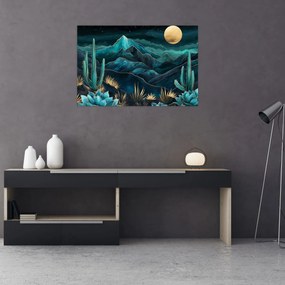 Kép - Türkiz éjszaka (90x60 cm)