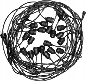 Edo Kerti fĂ©nyfĂŒzĂ©r 20m E27 KĂŒltĂ©ri kerti lĂĄmpa 230V IP54