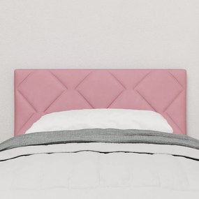 Fejtámla Gyémánt Blokk Design Rózsaszín 80 cm Bársony