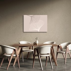Kép - Bézs színű levelek N⁰2 (70x50 cm)