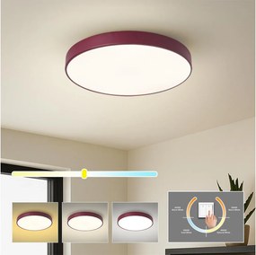 Brilagi-LED POOL mennyezeti lámpatest LED/48W/230V 3000/4000/6000K 40 cm bordó