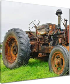 Vászonkép 60x60 Régi elhagyatott traktor
