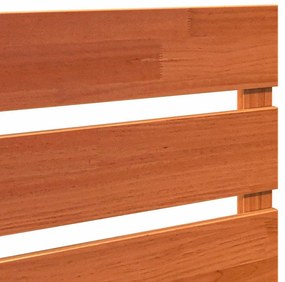 Fejtámla fejtámlával Viaszbarna 200.5 x 3 x 80 cm Tömör fenyőfa