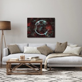 Kép - Neon kör a pálmafák között (70x50 cm)