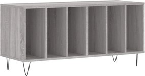 vidaXL szürke sonoma színű szerelt fa hanglemezszekrény 100x38x48 cm
