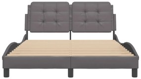 szürke műbőr ágykeret matrac nélkül Zadar 120 x 200 cm