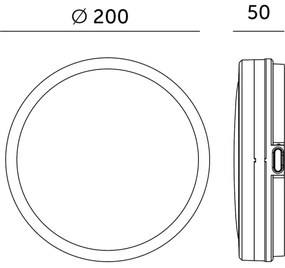 LED Fürdőszobai mennyezeti lámpa érzékelővel NAIROS LED/12W/230V IP65 fekete + távirányító