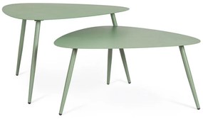 Acél kerti dohányzóasztal szett 2 db-os 73,5x77,5 cm Yvonne – Bizzotto