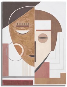 Kézzel készített falfestmény etnikai arc 60x2,7x80cm