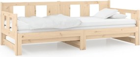 vidaXL tömör fenyőfa kihúzható kanapéágy 2 x (80 x 200) cm