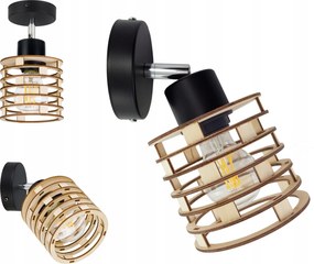 Lámpa Fali Lámpa mozgatható loft Rugós fa