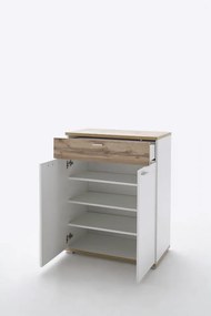 Nia komód wotan tölgy, fehér 74cm