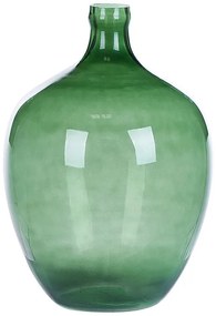 Zöld Üveg Virágváza 39 cm ROTI Beliani