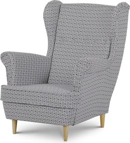 Kényelmes skandináv füles fotel EDI lábtartóval