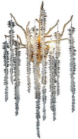 Fali kristály lámpa 3xG9/40W/230V Rózsaarany