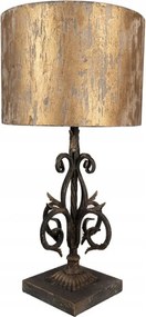 Asztali lámpa dekoratív állólábbal és arany lámpabúrával 36x71 cm