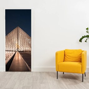Fotótapéta ajtóra - Louvre éjjel (95x205cm)