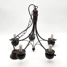 Brilagi - LED Csillár láncon COTTAGE 5xE14/40W/230V tölgy/barna