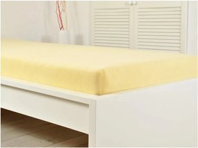 Gyerek frottír lepedő 70x140 cm sárga