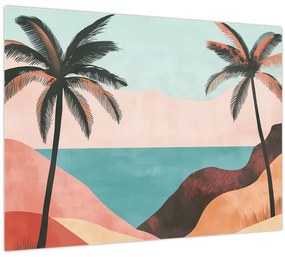 Kép - Pálmafák a tengernél (70x50 cm)