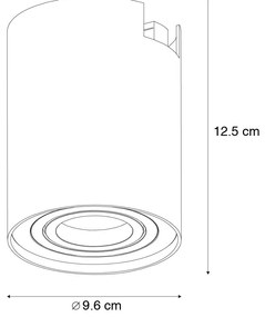 Modern 1 fázisú sínrendszer spotlámpa sötét bronz - Rondoo Up
