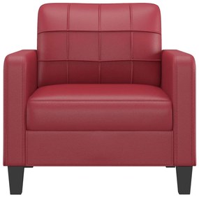 bordó műbőr kanapéfotel 60 cm