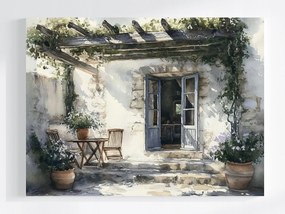 Vászonkép Canvas Tájkép Mediterrán Ház Terasz Kert 80x60