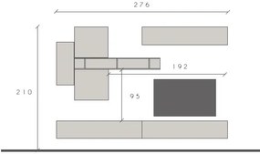 Infinity 2.0 7 db-os szett Cadiz tölgy / fehér