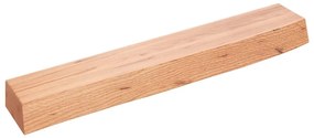 világosbarna kezelt tömör tölgyfa fali polc 60x10x6 cm