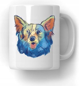 Bögre Kutya Collie Watercolor Ajándék Kutya Fantázia Kutya Ajándék