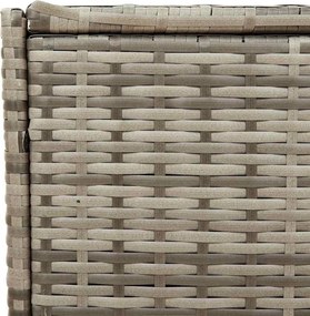 vidaXL szürke polyrattan kerti tárolóláda kerekekkel 283 L