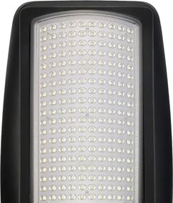 Fényerőszabályozható LED napelemes utcai lámpa érzékelővel VENICE 200W/12000 mAh IP65 fekete +távirányító