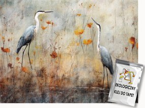 Fotótapéta Flizelina Természet Víz Tó Virágok Madarak Sapka 400x280 ragasztó