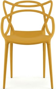 4 db műanyag KATO szék szett, mustársárga