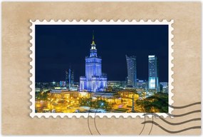 Poszterek 120x80 Varsó éjszaka Palota