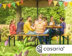 Casaria KLASIK sörpad készlet, 170cm, természetes barna