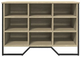 sonoma tölgy színű szerelt fa cipőszekrény 90 x 38 x 61,5 cm