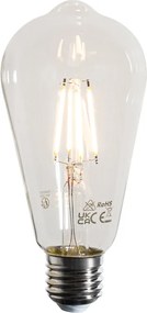 5 darabos E27 LED Filament Izzókészlet ST64 Átlátszó 4W 470 lm 2700K