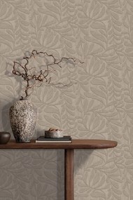 Decoprint Terra Nova Marquetry barna-szürke faerezetes texturált vlies tapéta – TN29051
