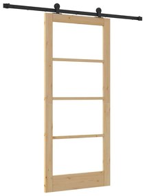 Csúszóajtó ORKDAL Barna 86 x 198.5 cm Fa és fém