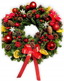 Dísz, koszorú, élő karácsonyra. Ajtódísz