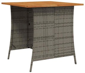 6 részes szürke polyrattan kerti ülőgarnitúra párnákkal L-alakú