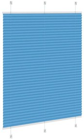 pliszírozott redőny kék 105x150 cm Szövetszélesség 104,4 cm