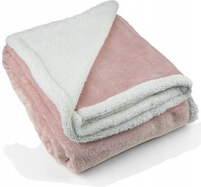Puha és meleg kétoldalas rózsaszín takaró 150x200 cm