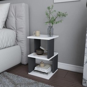 Éjjeliszekrény Carter White Anthracite