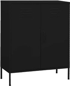 vidaXL fekete acél tárolószekrény 80 x 35 x 101,5 cm