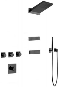 Mexen Fall fali alatti zuhanykészlet, fekete - 7602-04-70